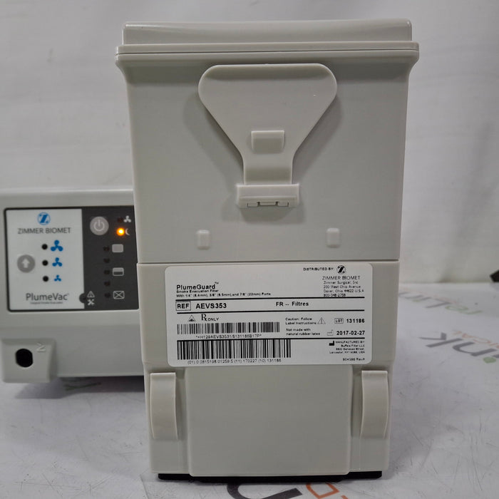 Zimmer Zimmer PlumeVac AEVV120 Surgical Smoke Evacuator Surgical Equipment reLink Medical