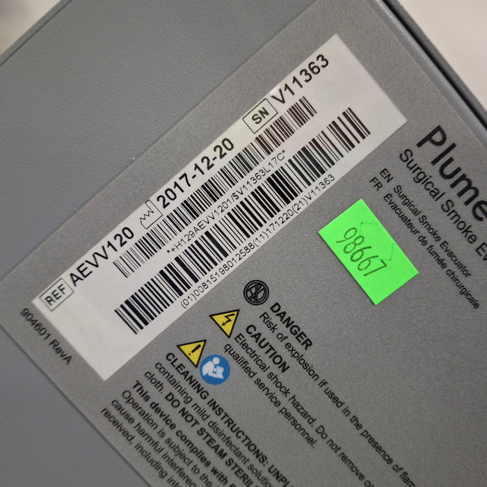 Zimmer Zimmer PlumeVac AEVV120 Surgical Smoke Evacuator Surgical Equipment reLink Medical