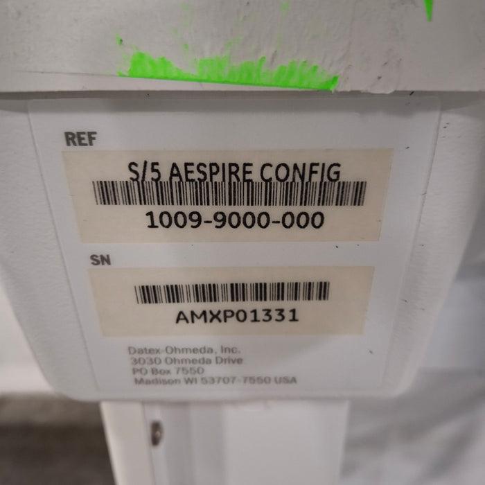 Datex-Ohmeda S/5 Aespire w/7100 Vent Anesthesia Machine