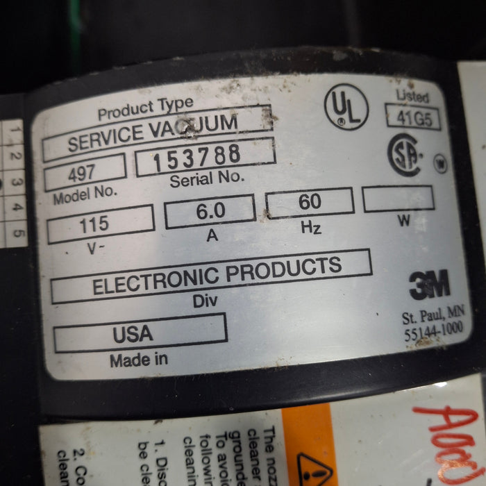 3M 3M Model 497 Service Vacuum Industrial Equipment reLink Medical