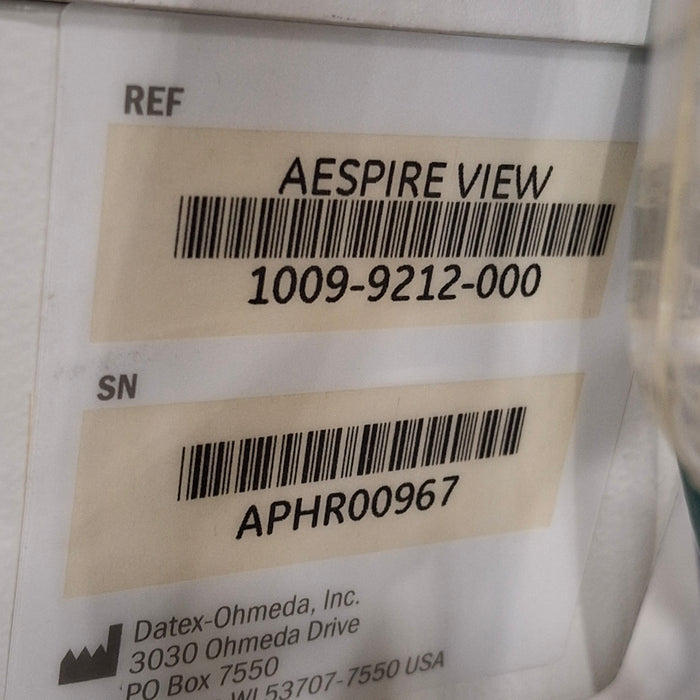 GE Healthcare Aespire View Anesthesia System