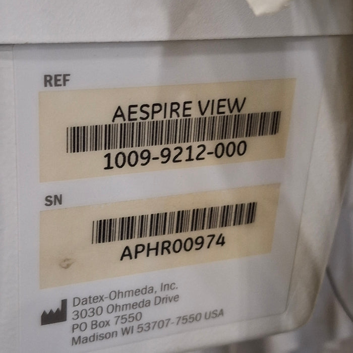 GE Healthcare Aespire View Anesthesia System