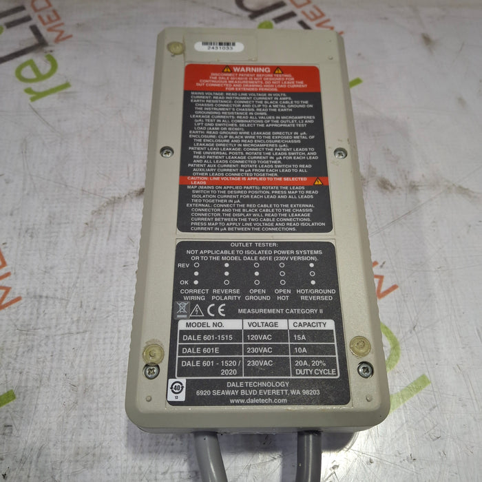 Dale Technology Dale Technology Dale 601 Safety Analyzer Test Equipment reLink Medical
