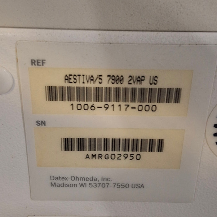 Datex-Ohmeda Aestiva 5 Anesthesia Unit