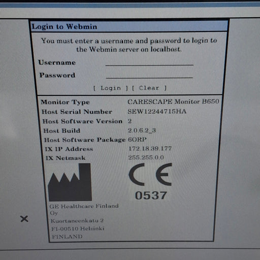 GE Healthcare GE Healthcare Carescape B650 Patient Monitor Patient Monitors reLink Medical