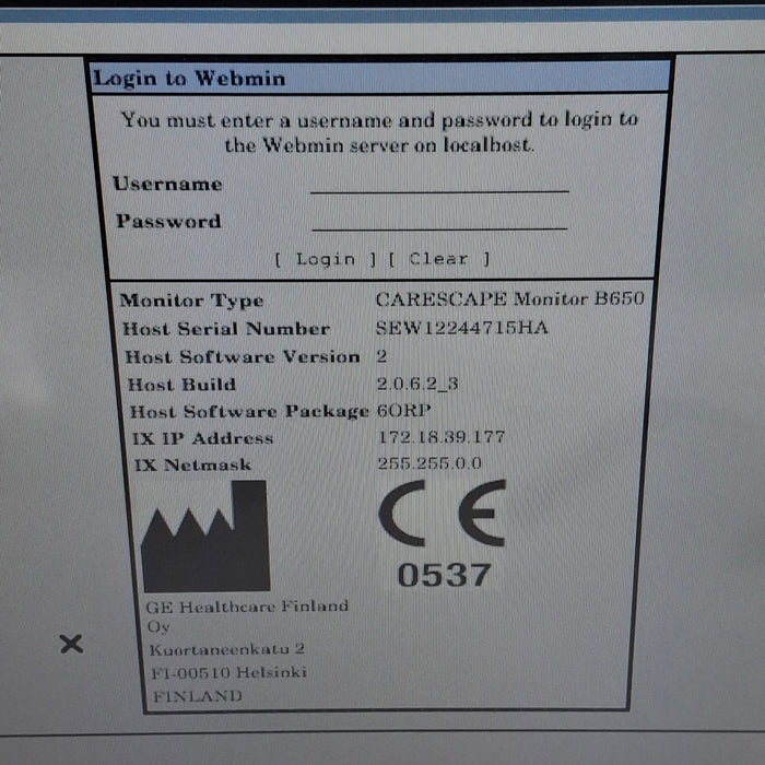 GE Healthcare GE Healthcare Carescape B650 Patient Monitor Patient Monitors reLink Medical