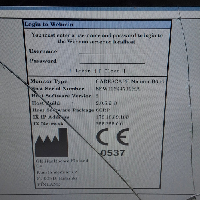 GE Healthcare GE Healthcare Carescape B650 Patient Monitor Patient Monitors reLink Medical