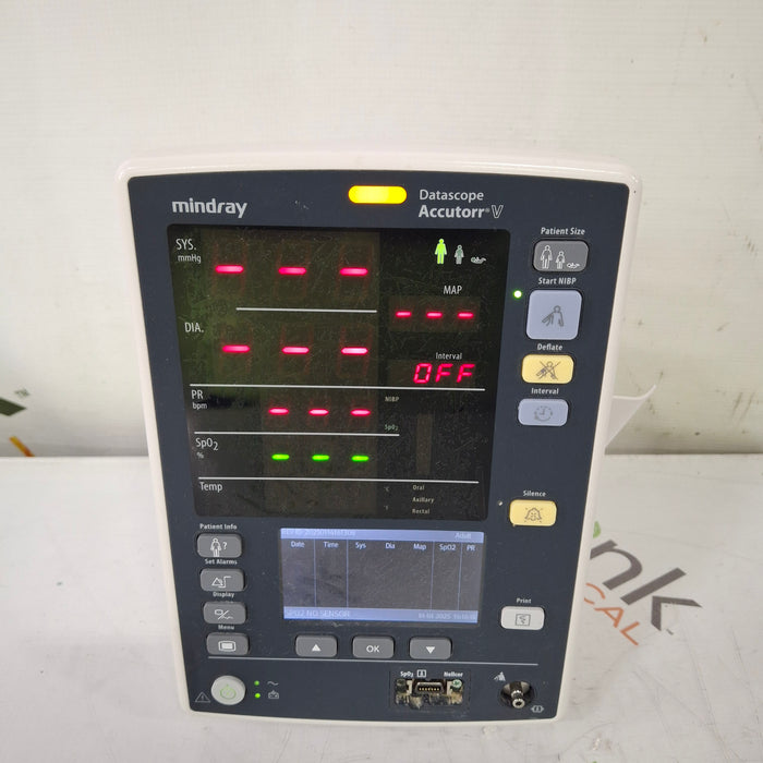 Mindray Datascope Accutorr V Vital Signs Monitor