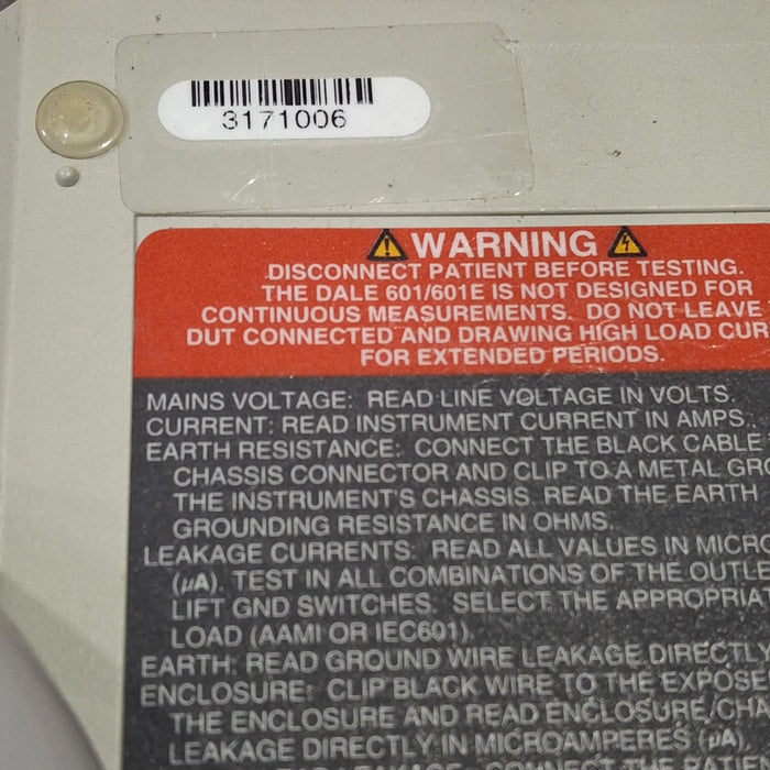 Dale Technology Dale Technology Dale 601 Safety Analyzer Test Equipment reLink Medical