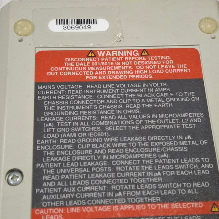 Dale Technology Dale Technology Dale 601 Safety Analyzer Test Equipment reLink Medical