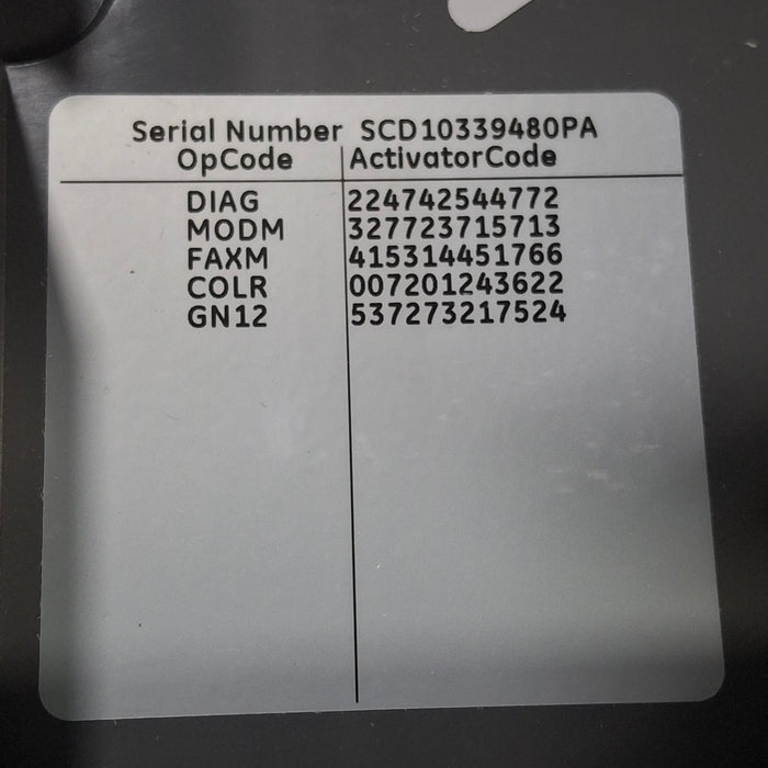 GE Healthcare MAC 5500 ECG with CAM Module