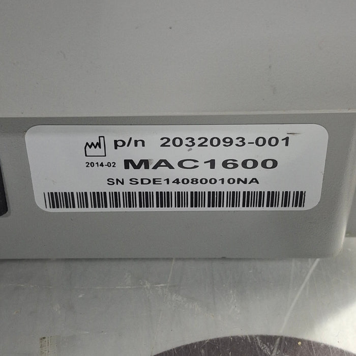 GE Healthcare GE Healthcare MAC 1600 ECG Cardiology reLink Medical