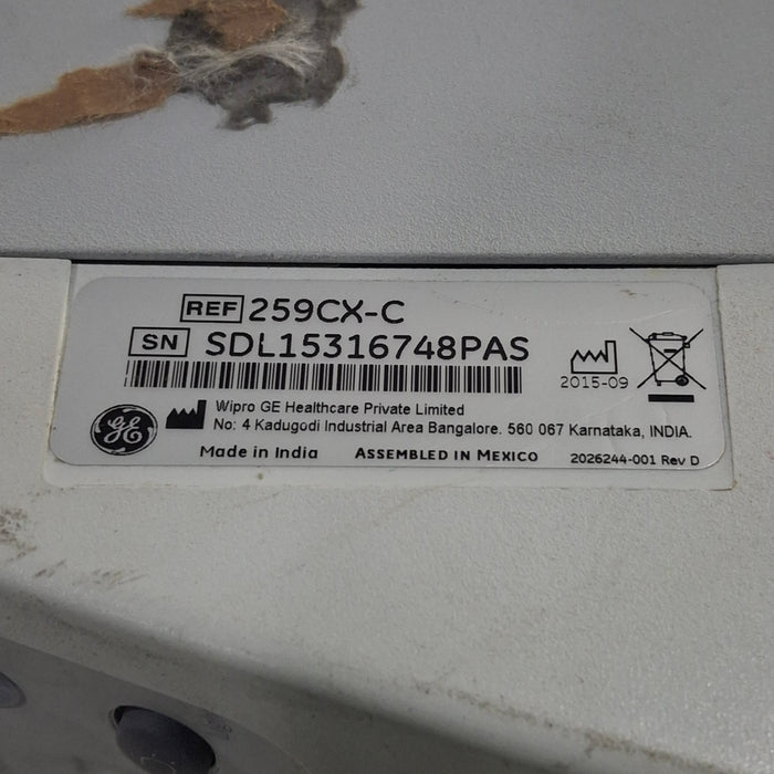 GE Healthcare Corometrics 250cx Series Model 259cx-c Fetal Monitor