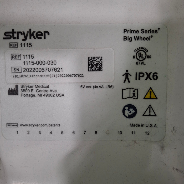 Stryker 1115 Big Wheel Glideaway Stretcher