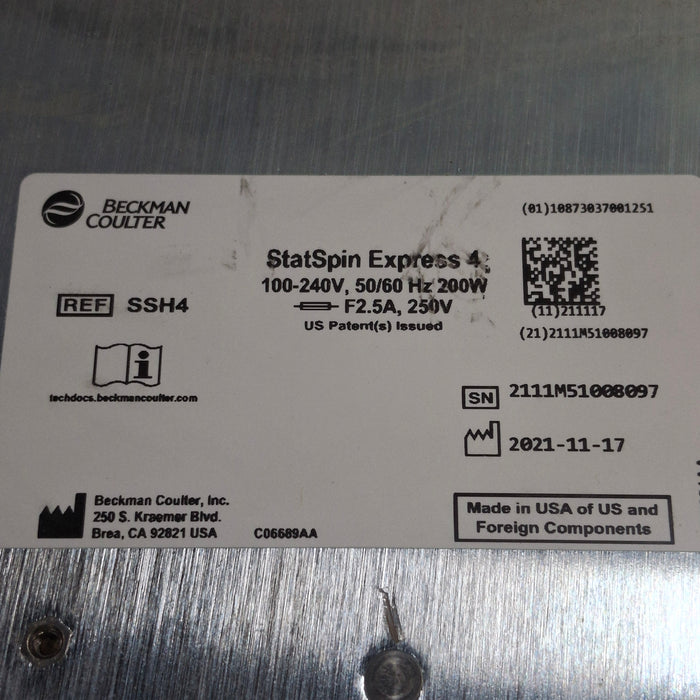 IRIS Medical StatSpin Express 4 Bench Top Centrifuge