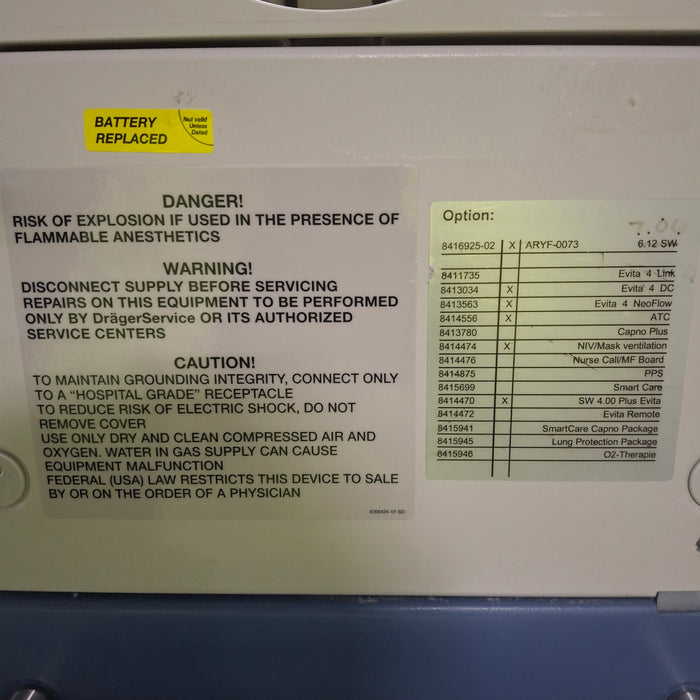 Draeger Medical Draeger Medical Evita XL Ventilator Respiratory reLink Medical