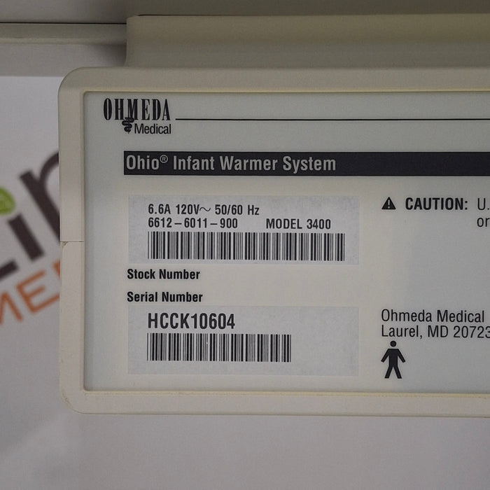 Ohmeda Medical Ohmeda Medical Ohio Model 3400 Infant Warmer Infant Warmers and Incubators reLink Medical