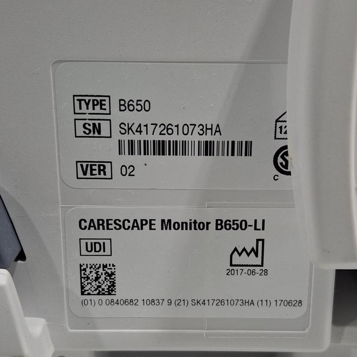 GE Healthcare Carescape B650 Patient Monitor