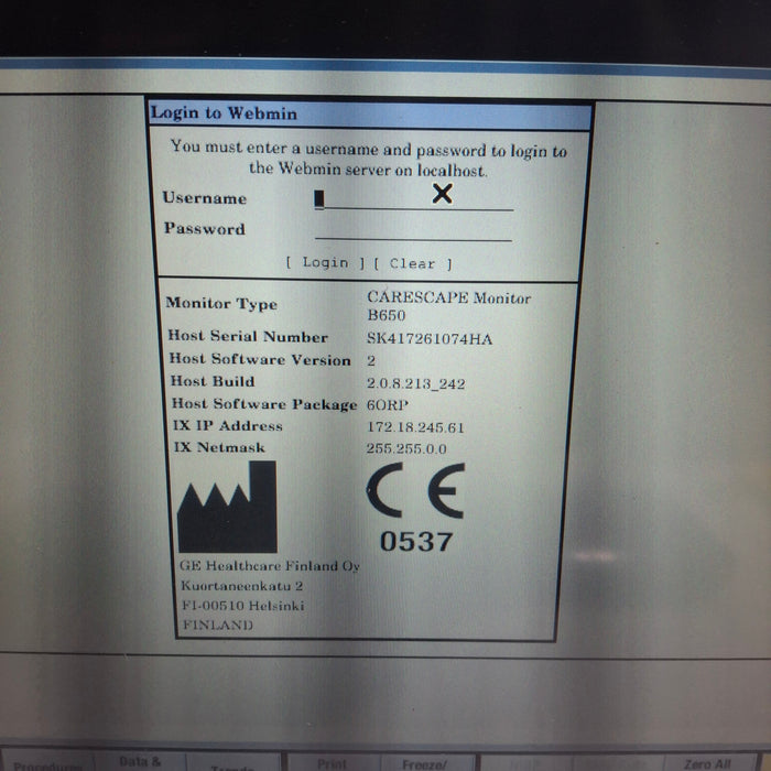 GE Healthcare GE Healthcare Carescape B650 Patient Monitor Patient Monitors reLink Medical