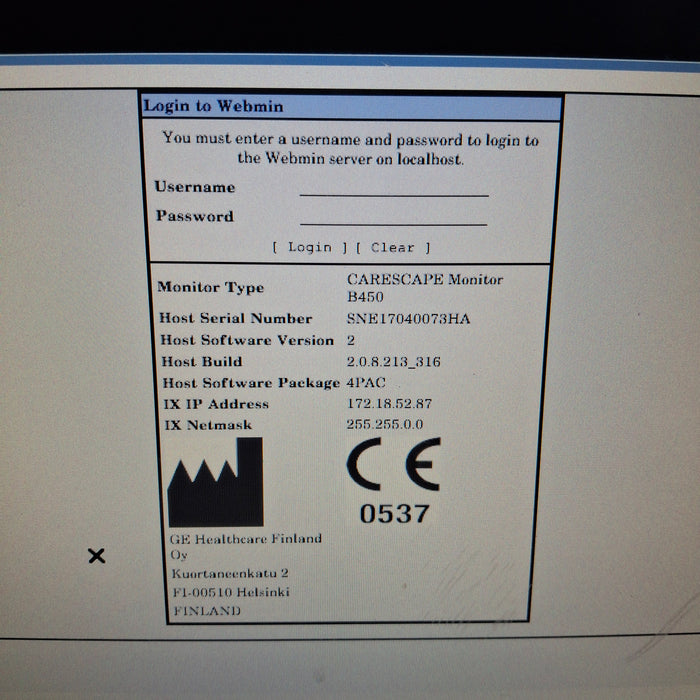 GE Healthcare GE Healthcare Carescape B450 Post Anesthesia Care Patient Monitor Patient Monitors reLink Medical