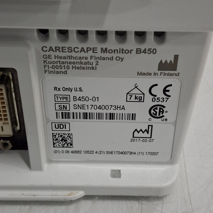 GE Healthcare GE Healthcare Carescape B450 Post Anesthesia Care Patient Monitor Patient Monitors reLink Medical