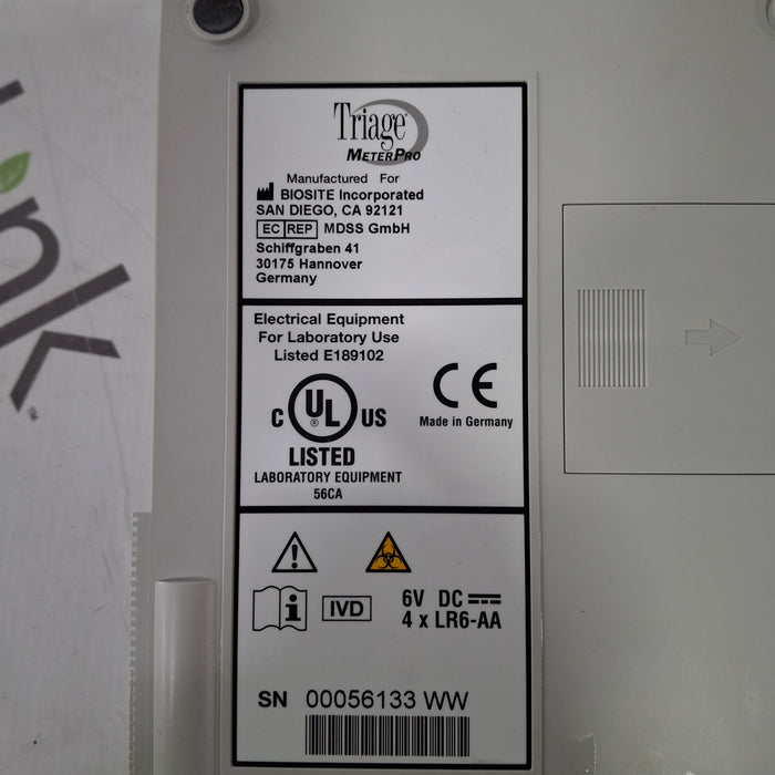 Biosite Inc. Triage MeterPro Rapid Testing Platform