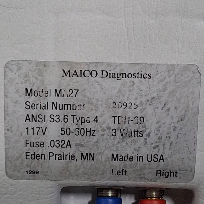 Maico Maico MA27 Air Conduction Audiometer Audiology reLink Medical