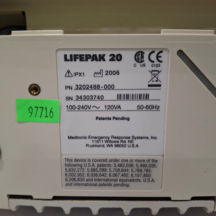 Physio-Control LifePak 20 Defib