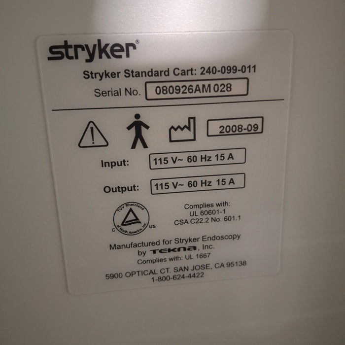 Stryker Stryker 240-099-011 Standard Cart Medical Furniture reLink Medical