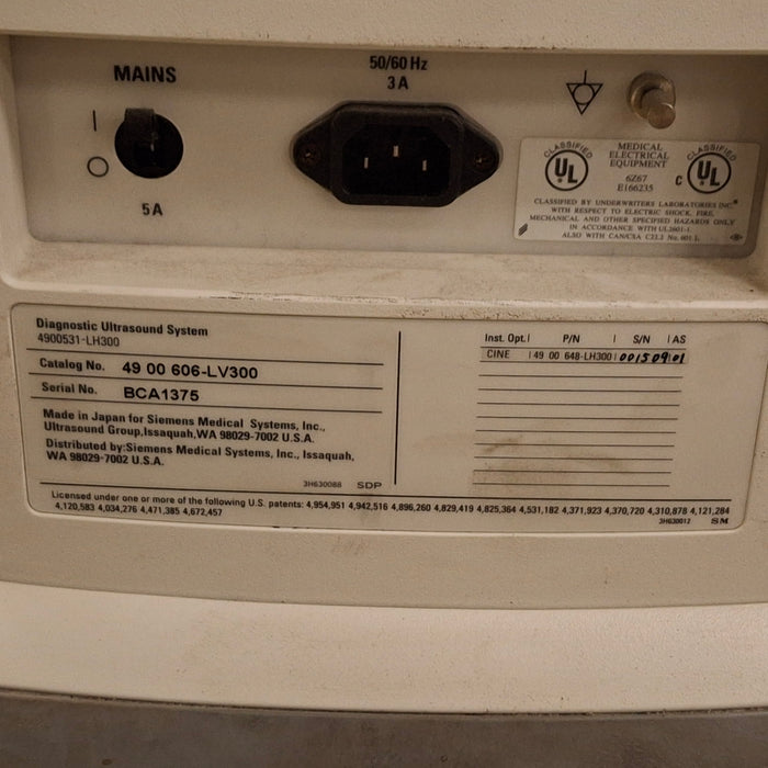 Siemens Siemens Sonoline Prima Ultrasound Ultrasound Probes reLink Medical