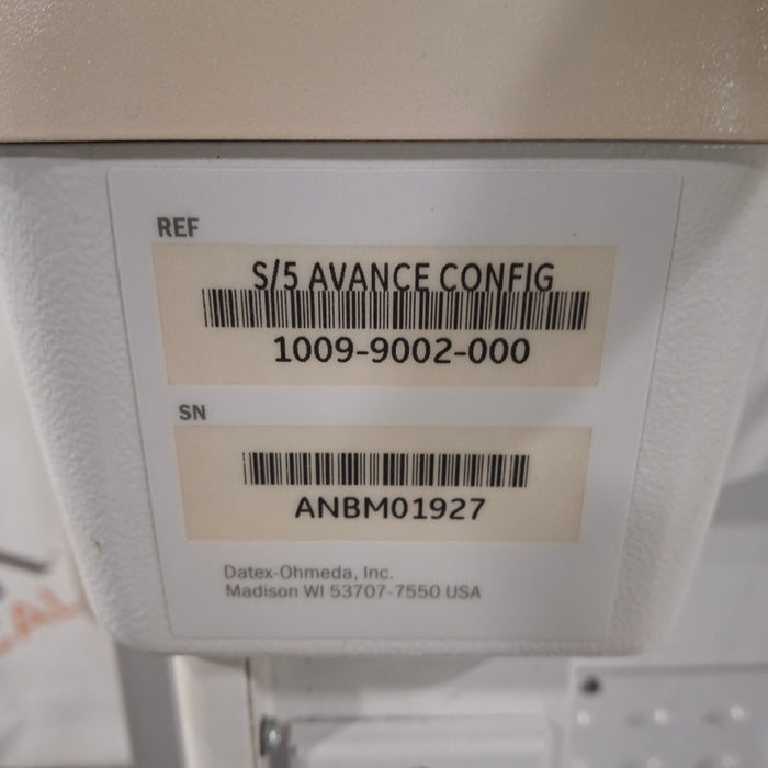 GE Healthcare S/5 Avance Anesthesia System