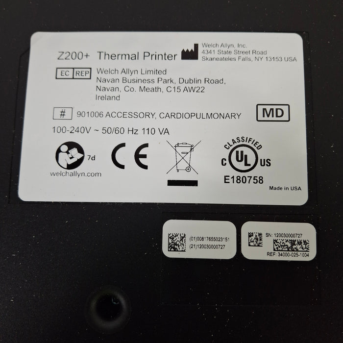 Mortara Mortara Z200+ Thermal Printer Cardiology reLink Medical