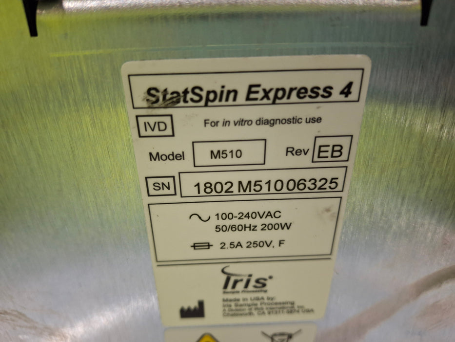 IRIS Medical StatSpin Express 4 Bench Top Centrifuge