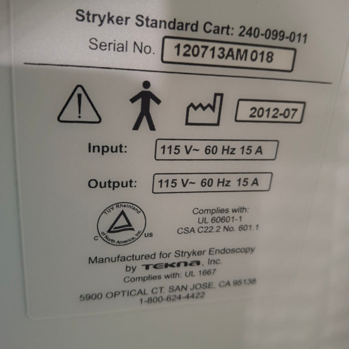 Stryker Stryker 240-099-011 Standard Cart Medical Furniture reLink Medical