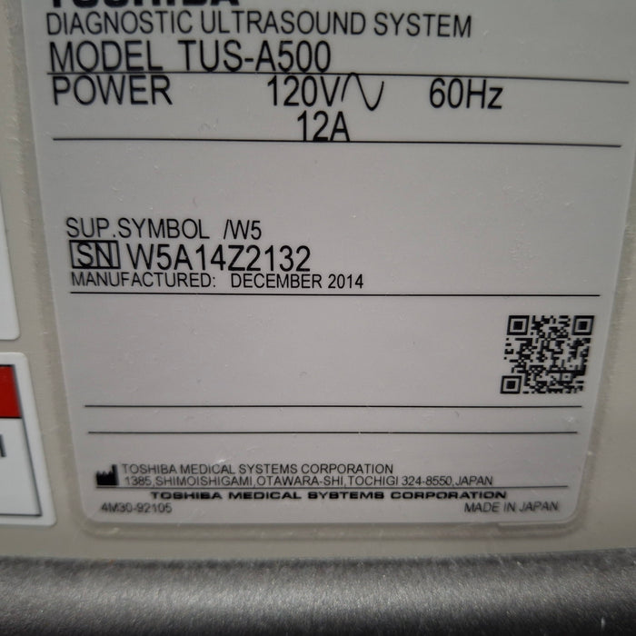 Toshiba Aplio 500 TUS-A500 Ultrasound