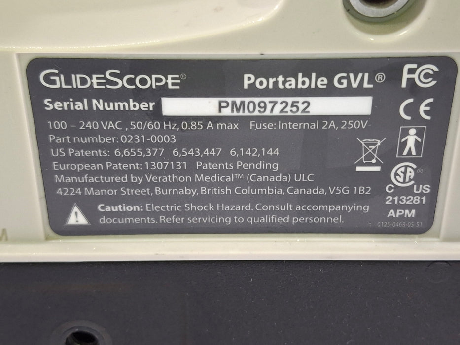 Verathon Medical, Inc Glidescope GVL Video Laryngoscope