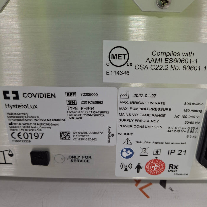 Covidien Covidien HysteroLux Fluid Management System Surgical Equipment reLink Medical