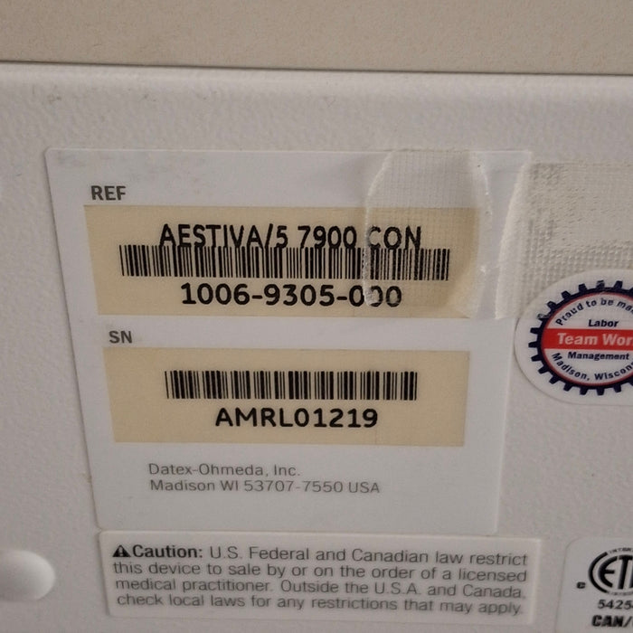 Datex-Ohmeda Aestiva 5 Anesthesia Unit