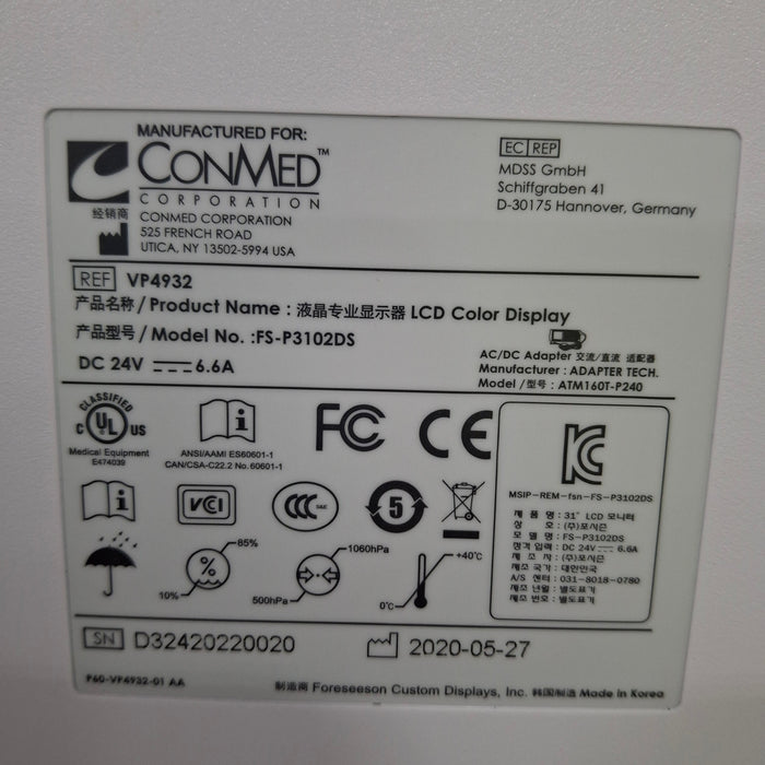 ConMed VP4932 32" 4K UHD Monitor