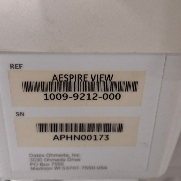 GE Healthcare Aespire View Anesthesia System