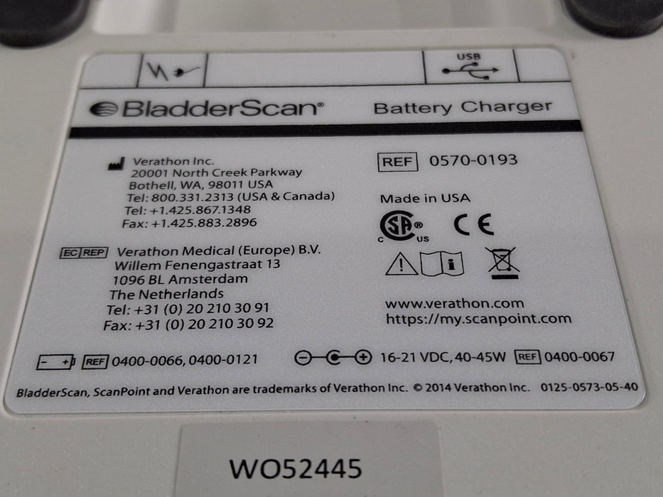 Verathon Medical, Inc Verathon Medical, Inc BladderScan 0570-0193 Battery Charger Surgical Equipment reLink Medical
