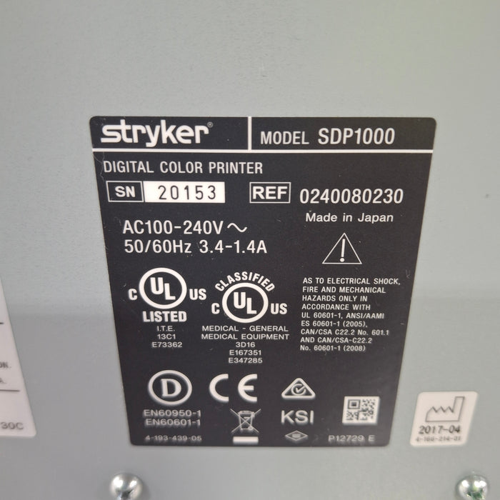 Stryker SDP1000 Digital Color Printer