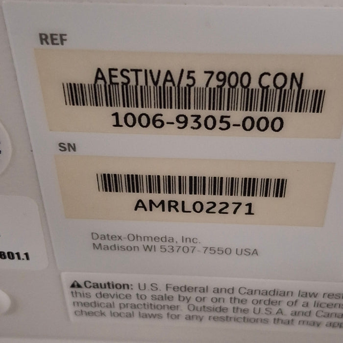 Datex-Ohmeda Aestiva 5 Anesthesia Unit