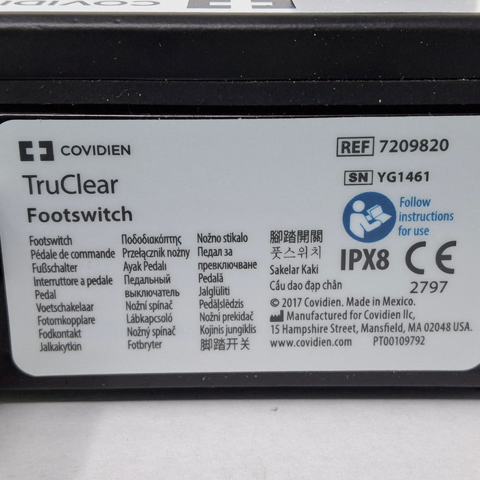 Covidien Covidien 7209820 TruClear Footswitch Electrosurgical Units reLink Medical