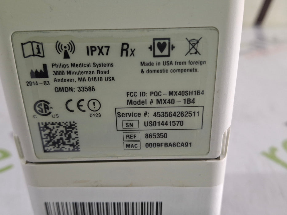 Philips Philips MX40 1.4 ECG/SPO2 865350 Telemetry Transmitter Patient Monitors reLink Medical