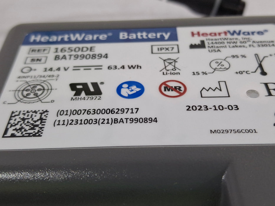 Advantech USA 1650DE HeartWare Battery