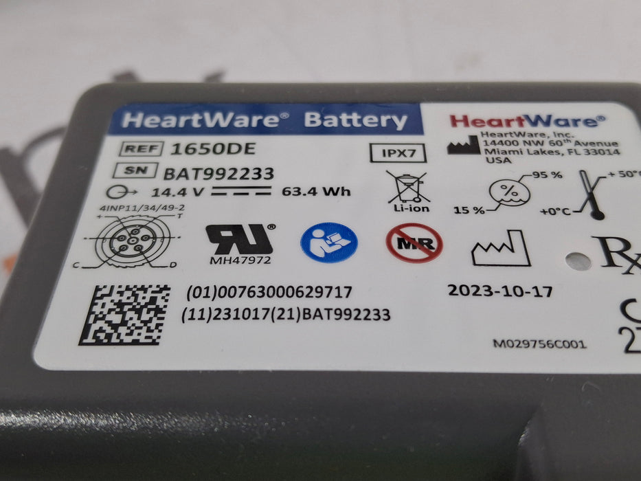 Advantech USA 1650DE HeartWare Battery