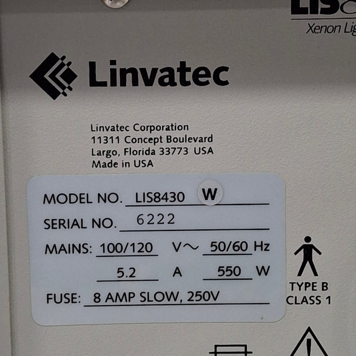 Linvatec Linvatec LIS8430 Xenon Light Source Surgical Equipment reLink Medical
