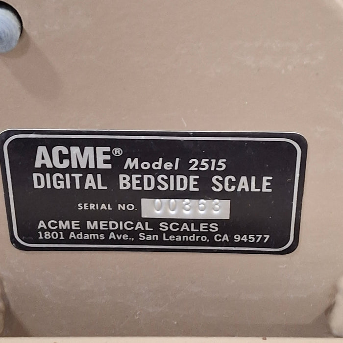 Acme Medical Scales Acme Medical Scales Model 2515 Digital Bedside Scale Diagnostic Exam Equipment reLink Medical