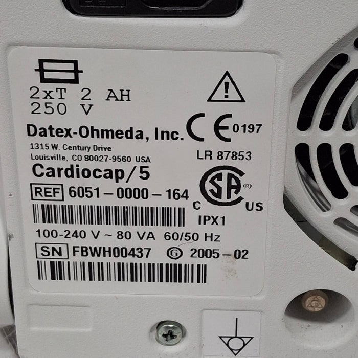 Datex-Ohmeda Cardiocap 5 Anesthesia Monitor